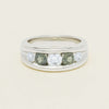 Platinum Green Sapphire & Diamond Eugenie Ring - Ring - Walker & Hall