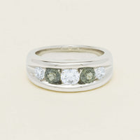 Platinum Green Sapphire & Diamond Eugenie Ring - Ring - Walker & Hall