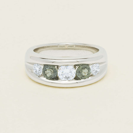 Platinum Green Sapphire & Diamond Eugenie Ring - Ring - Walker & Hall