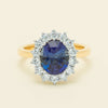 18ct Yellow Gold 3.60ct Sapphire & Diamond Belle Ring - Ring - Walker & Hall