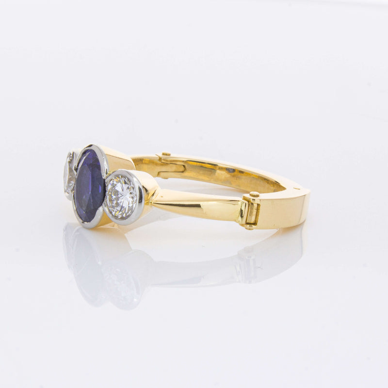 Deja Vu 18ct Yellow Gold 1.50ct Sapphire & Diamond Ring-Ring-Walker & Hall