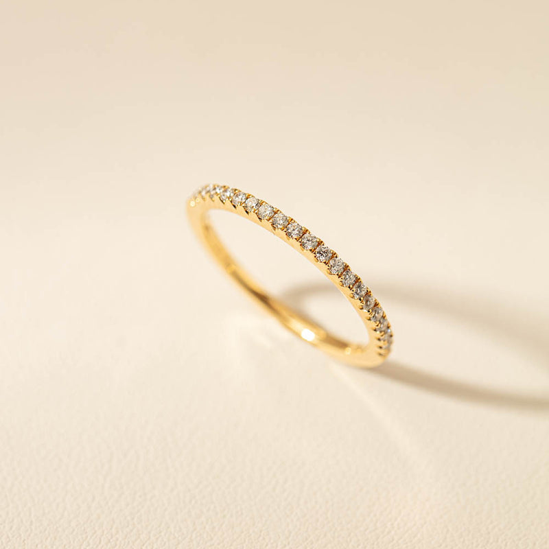 18ct Yellow Gold Diamond Millie Band-Ring-Walker & Hall