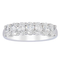 18ct White Gold 1.30ct Oval Cut Diamond Panorama Ring-Ring-Walker & Hall