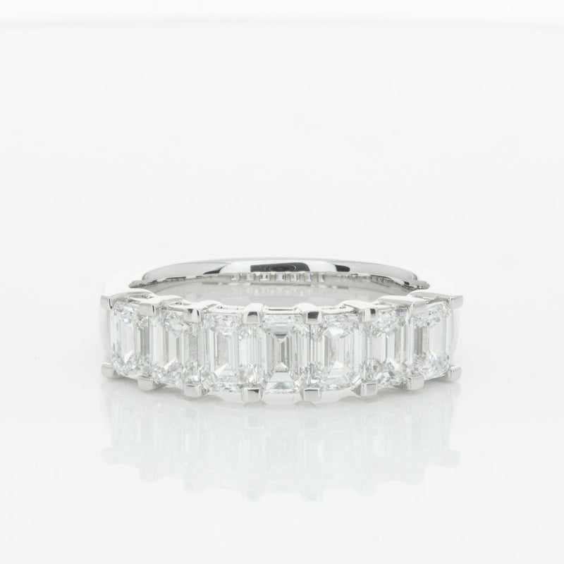 18ct White Gold 2.00ct Emerald Cut Diamond Asra Ring-Ring-Walker & Hall