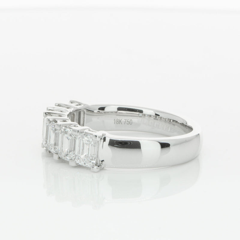 18ct White Gold 2.00ct Emerald Cut Diamond Asra Ring-Ring-Walker & Hall