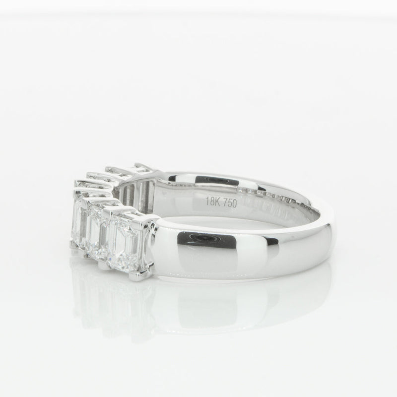 18ct White Gold 2.00ct Emerald Cut Diamond Asra Ring-Ring-Walker & Hall