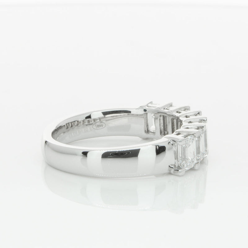 18ct White Gold 2.00ct Emerald Cut Diamond Asra Ring-Ring-Walker & Hall