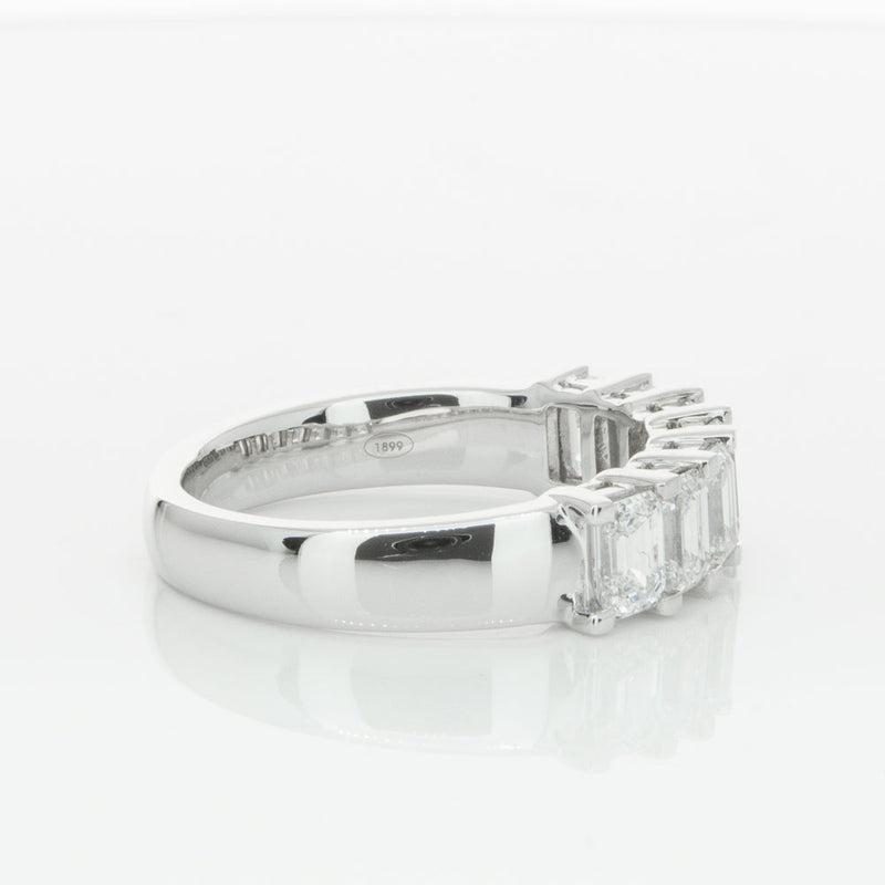 18ct White Gold 2.00ct Emerald Cut Diamond Asra Ring-Ring-Walker & Hall