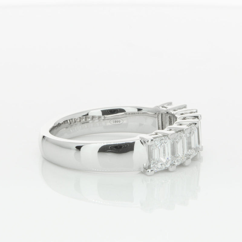 18ct White Gold 2.00ct Emerald Cut Diamond Asra Ring-Ring-Walker & Hall