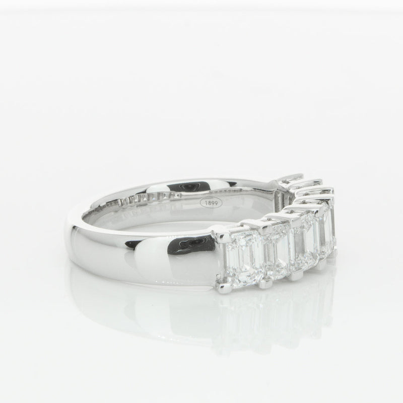 18ct White Gold 2.00ct Emerald Cut Diamond Asra Ring-Ring-Walker & Hall