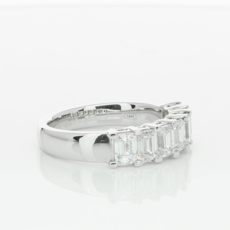 18ct White Gold 2.00ct Emerald Cut Diamond Asra Ring-Ring-Walker & Hall