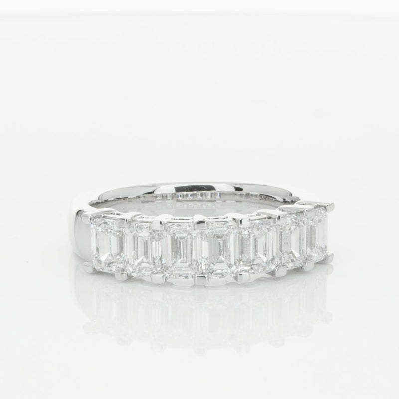 18ct White Gold 2.00ct Emerald Cut Diamond Asra Ring-Ring-Walker & Hall