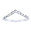 14ct White Gold Diamond Chevron Band-Ring-Walker & Hall