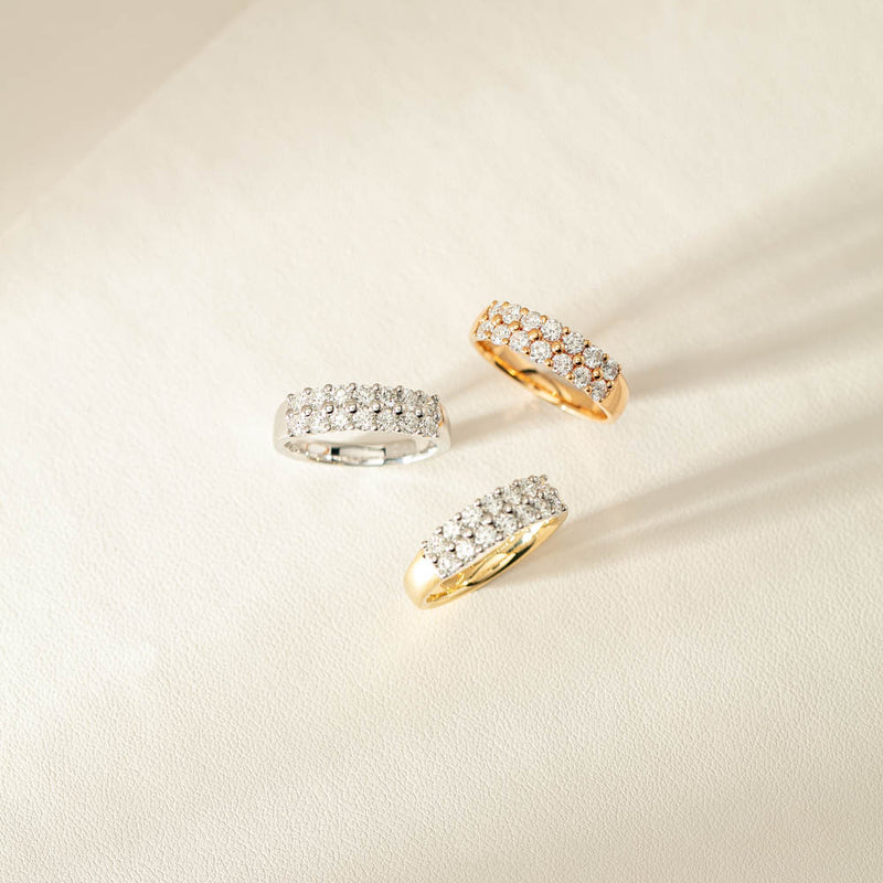 18ct Yellow Gold 1.00ct Diamond Apollo Ring-Ring-Walker & Hall