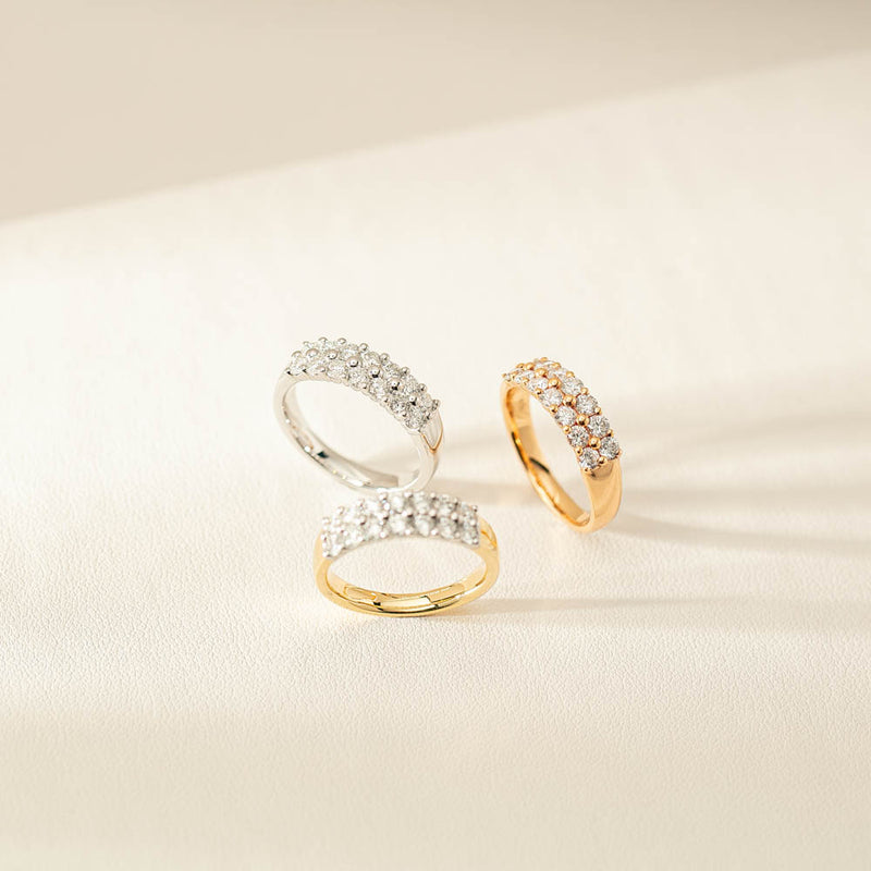 18ct Rose Gold 1.00ct Diamond Apollo Ring-Ring-Walker & Hall