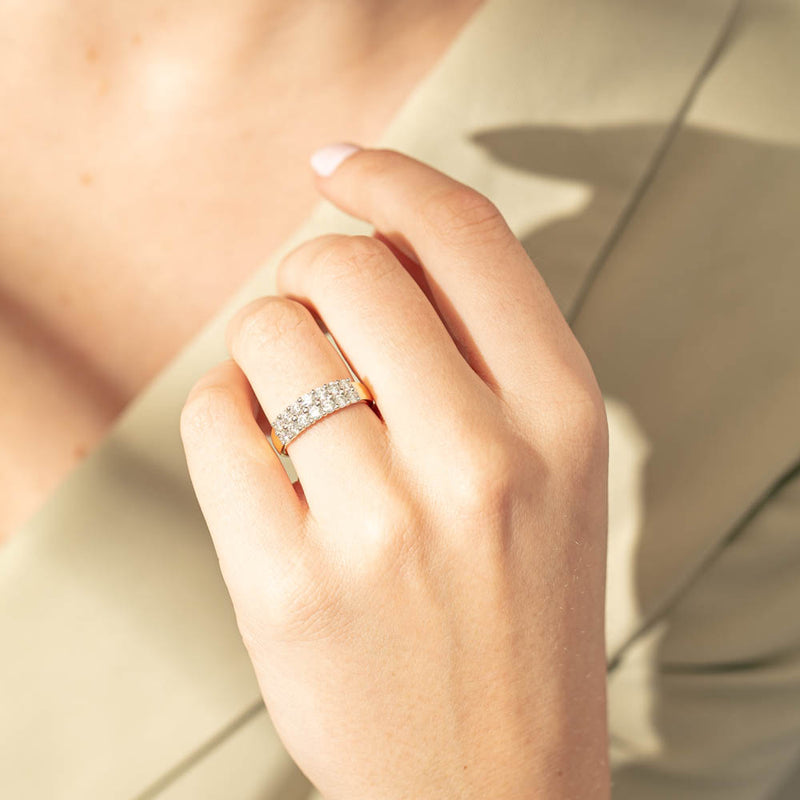 18ct Yellow Gold 1.00ct Diamond Apollo Ring-Ring-Walker & Hall