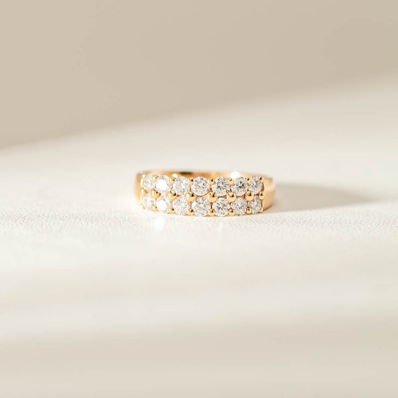 18ct Rose Gold 1.00ct Diamond Apollo Ring-Ring-Walker & Hall