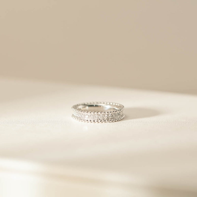 18ct White Gold .32ct Diamond Juno Ring-Ring-Walker & Hall