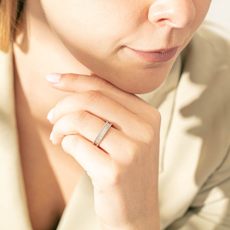 18ct White Gold .32ct Diamond Juno Ring-Ring-Walker & Hall