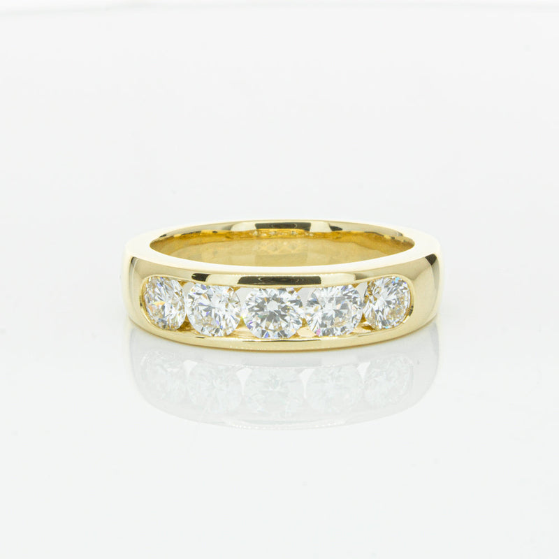 18ct Yellow Gold 1.00ct Diamond Loire Ring-Ring-Walker & Hall