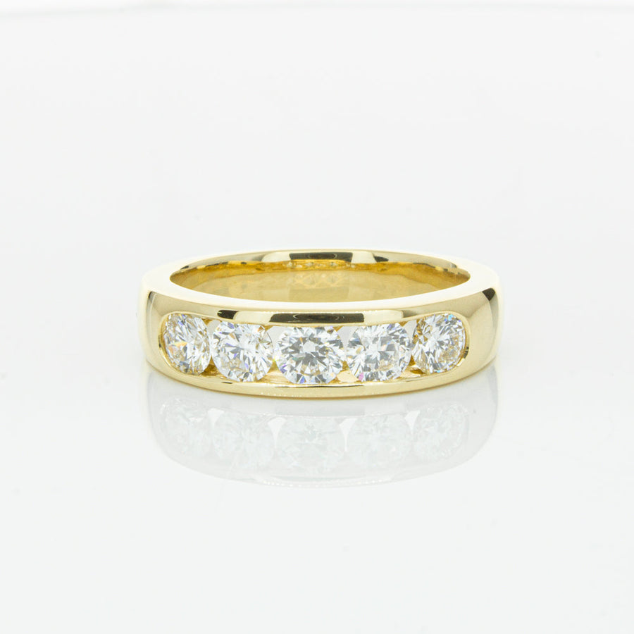 18ct Yellow Gold 1.00ct Diamond Loire Ring-Ring-Walker & Hall