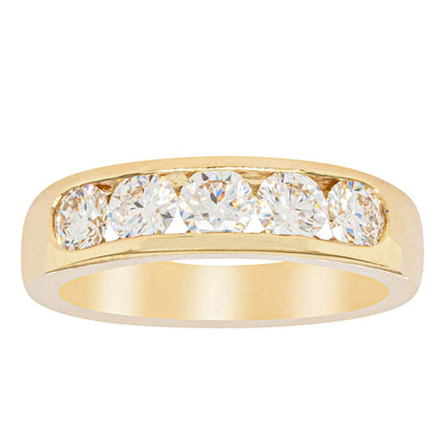 18ct Yellow Gold 1.00ct Diamond Loire Ring-Ring-Walker & Hall