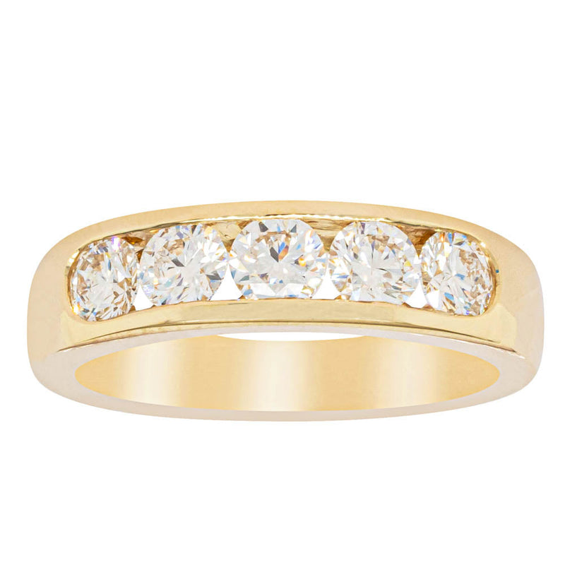 18ct Yellow Gold 1.00ct Diamond Loire Ring-Ring-Walker & Hall