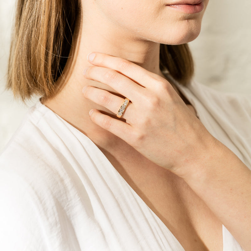 18ct Yellow Gold 1.00ct Diamond Loire Ring-Ring-Walker & Hall