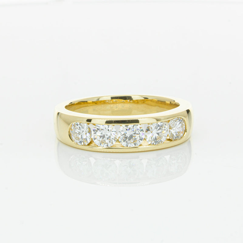 18ct Yellow Gold 1.00ct Diamond Loire Ring-Ring-Walker & Hall