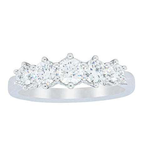 18ct White Gold .86ct Diamond Monarch Ring-Ring-Walker & Hall