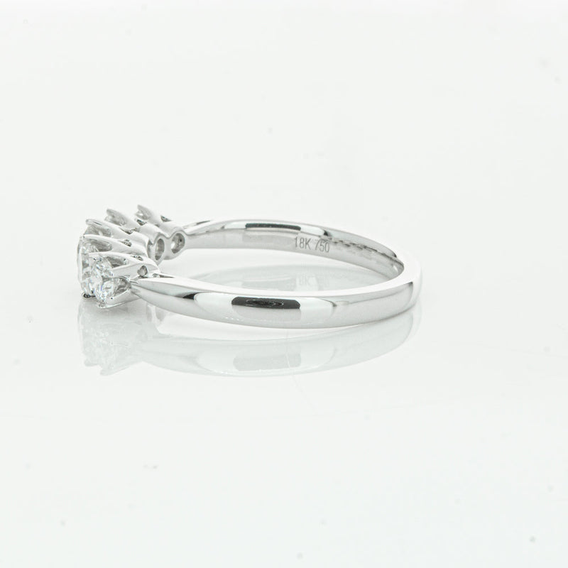 18ct White Gold .80ct Diamond Pentagon Ring-Ring-Walker & Hall
