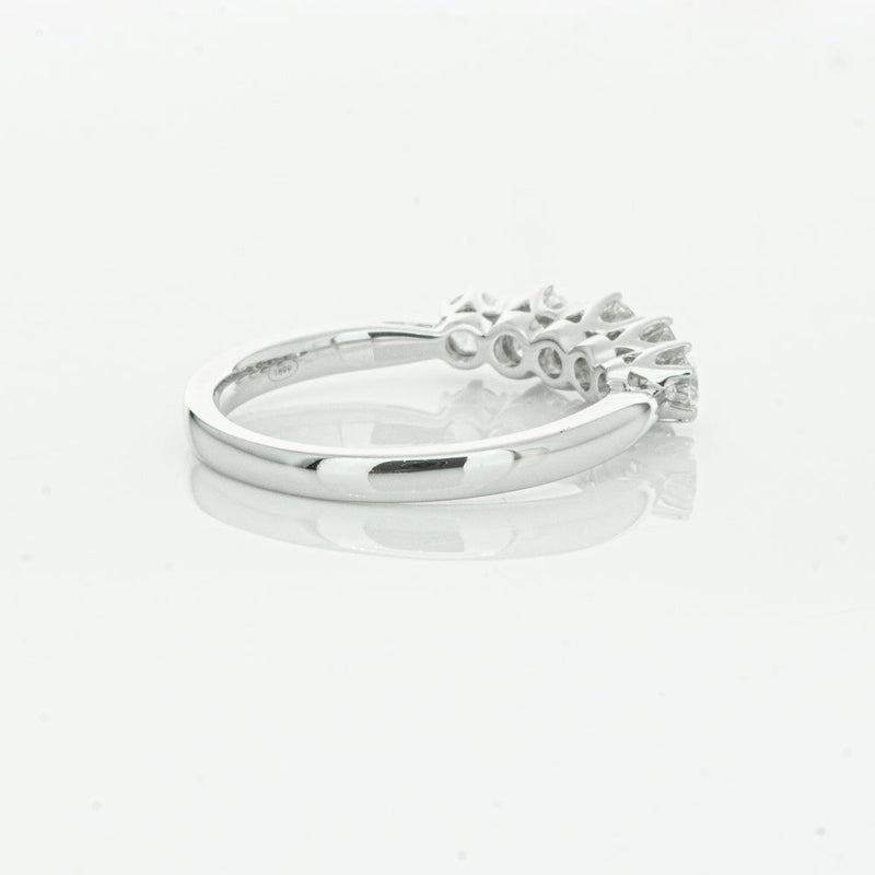 18ct White Gold .80ct Diamond Pentagon Ring-Ring-Walker & Hall