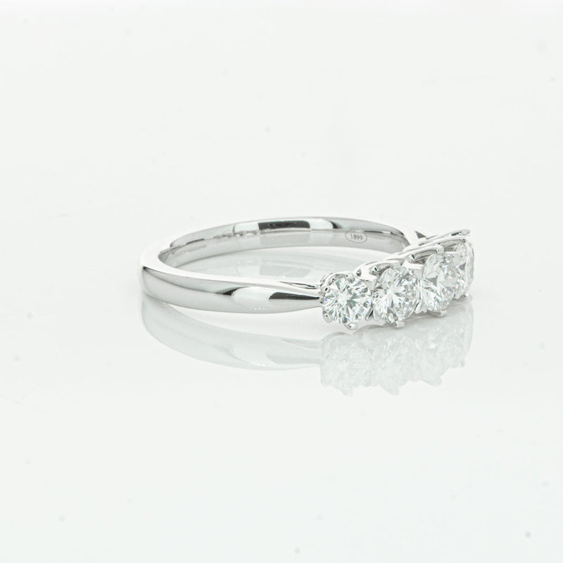 18ct White Gold .80ct Diamond Pentagon Ring-Ring-Walker & Hall