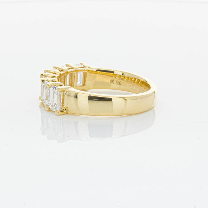 18ct Yellow Gold Emerald Cut Diamond Asra Ring-Ring-Walker & Hall