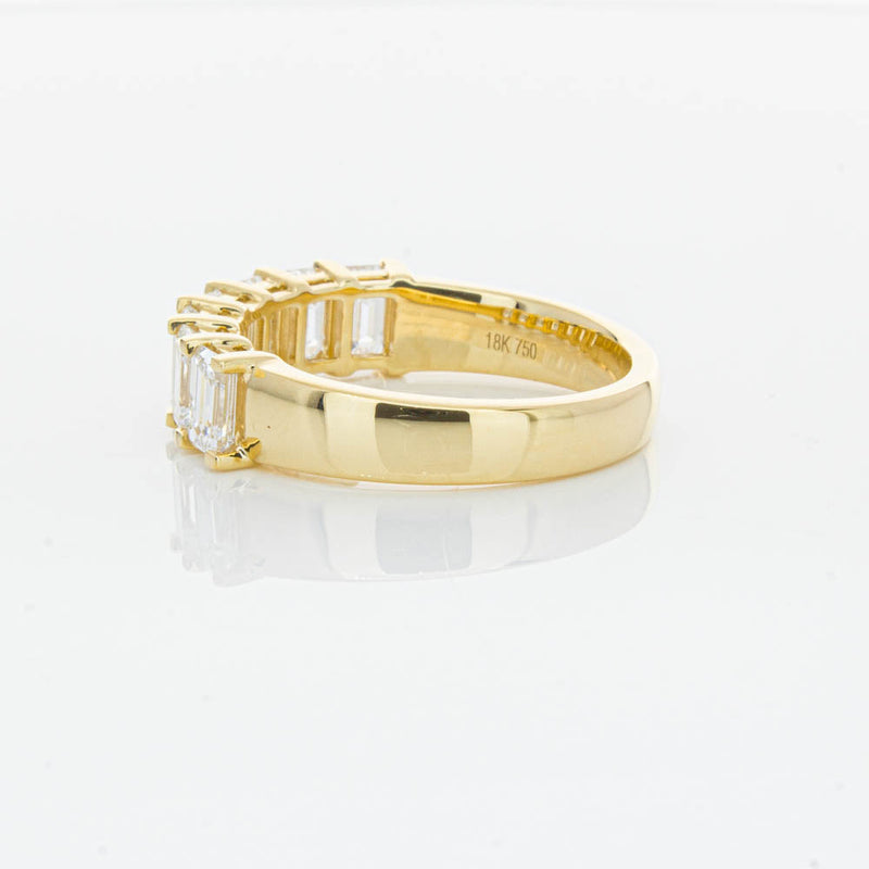18ct Yellow Gold Emerald Cut Diamond Asra Ring-Ring-Walker & Hall