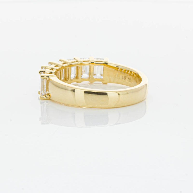 18ct Yellow Gold Emerald Cut Diamond Asra Ring-Ring-Walker & Hall