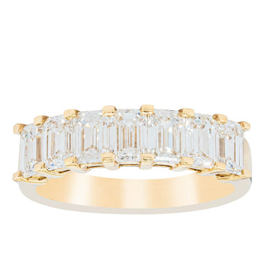 18ct Yellow Gold Emerald Cut Diamond Asra Ring-Ring-Walker & Hall