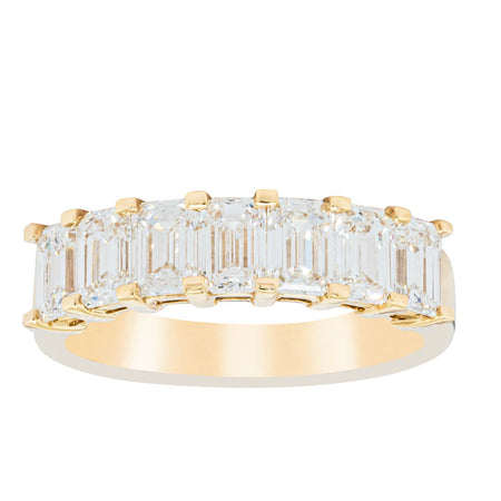 18ct Yellow Gold Emerald Cut Diamond Asra Ring-Ring-Walker & Hall