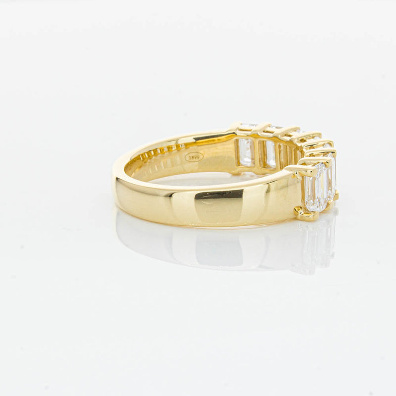 18ct Yellow Gold Emerald Cut Diamond Asra Ring-Ring-Walker & Hall