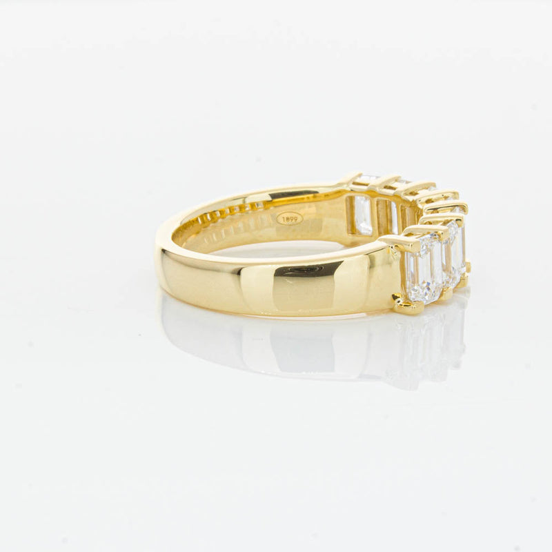 18ct Yellow Gold Emerald Cut Diamond Asra Ring-Ring-Walker & Hall