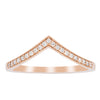 14ct Rose Gold Diamond Chevron Band-Ring-Walker & Hall