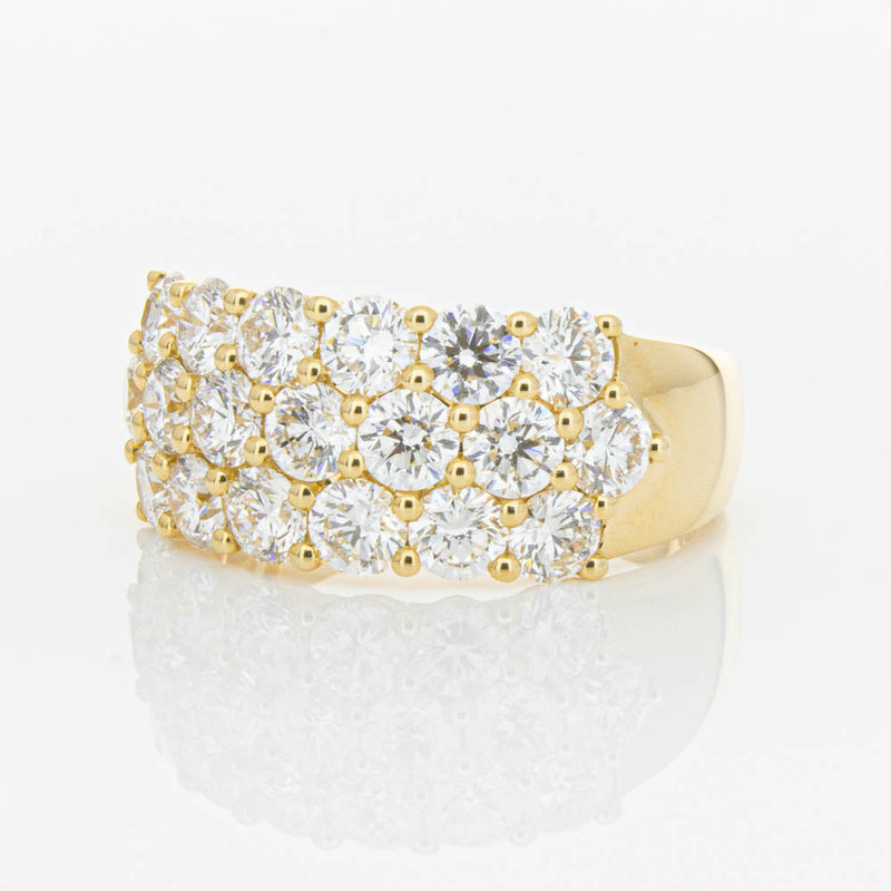 18ct Yellow Gold Diamond Dynasty Ring-Ring-Walker & Hall