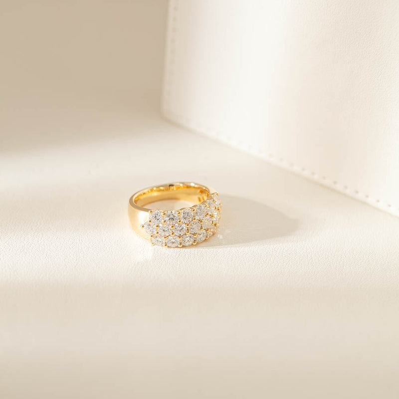 18ct Yellow Gold Diamond Dynasty Ring-Ring-Walker & Hall