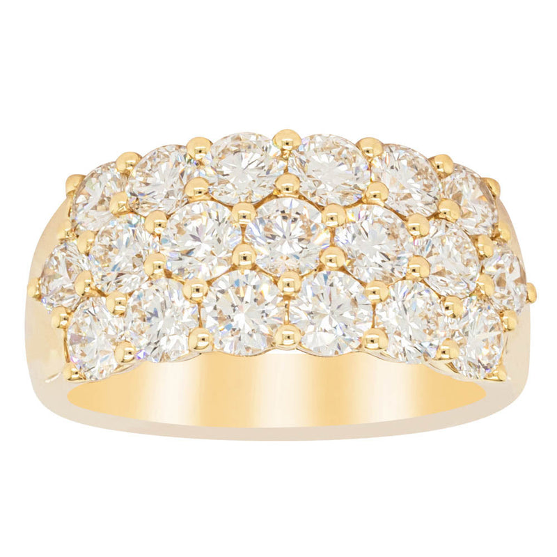 18ct Yellow Gold Diamond Dynasty Ring-Ring-Walker & Hall