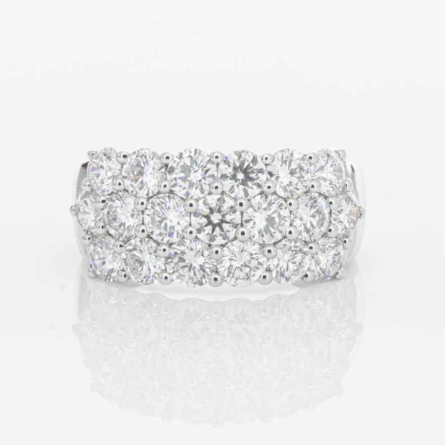 18ct White Gold Diamond Dynasty Ring-Ring-Walker & Hall