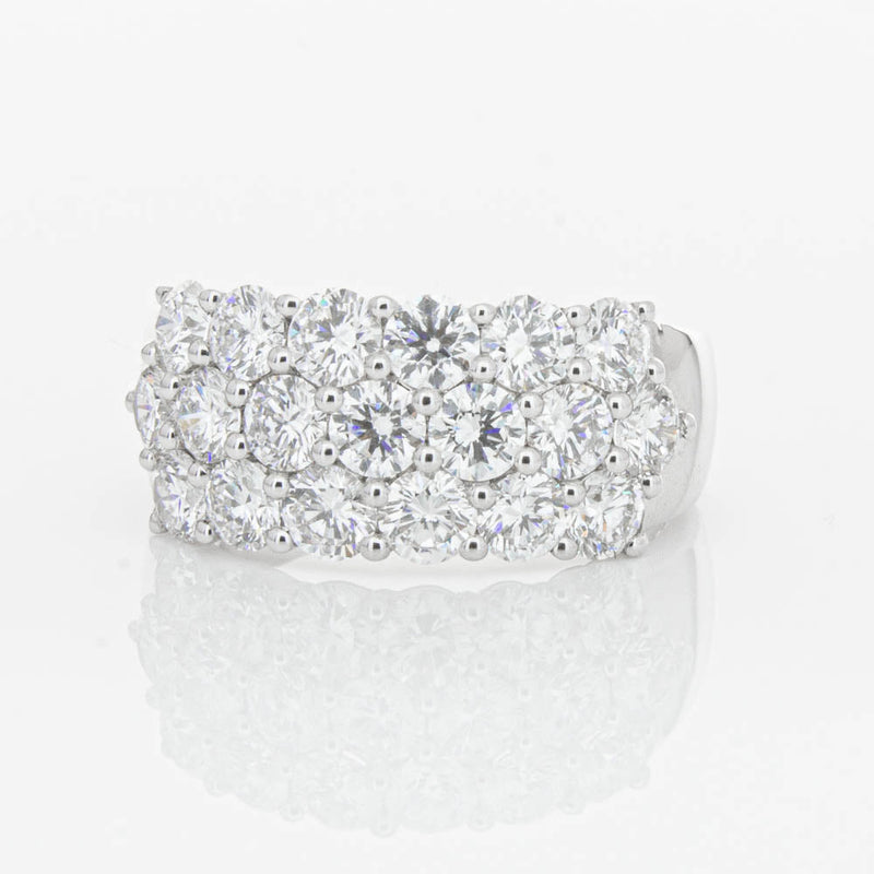 18ct White Gold Diamond Dynasty Ring-Ring-Walker & Hall