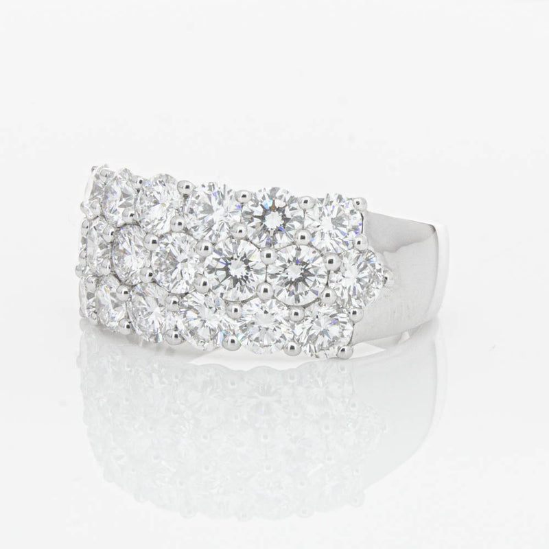 18ct White Gold Diamond Dynasty Ring-Ring-Walker & Hall