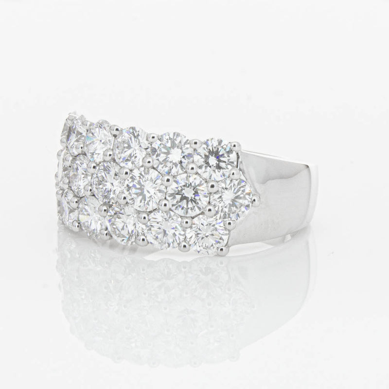 18ct White Gold Diamond Dynasty Ring-Ring-Walker & Hall