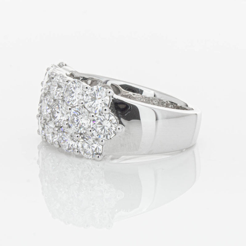18ct White Gold Diamond Dynasty Ring-Ring-Walker & Hall