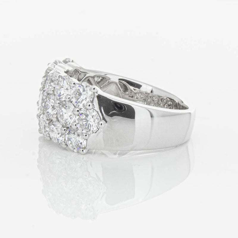 18ct White Gold Diamond Dynasty Ring-Ring-Walker & Hall